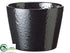 Silk Plants Direct Round Ceramic Pot - Black Two Tone - Pack of 1