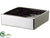 Square Ceramic Dish - Silver - Pack of 1