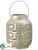 Ceramic Hanging Lantern - Pearl - Pack of 2