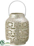 Silk Plants Direct Ceramic Hanging Lantern - Pearl - Pack of 2