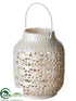 Silk Plants Direct Ceramic Hanging Lantern - Pearl - Pack of 4