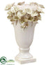 Silk Plants Direct Ceramic Vase - White Green - Pack of 2
