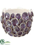 Silk Plants Direct Ceramic Vase - White Blue - Pack of 2