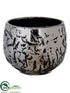 Silk Plants Direct Ceramic Vase - Silver Antique - Pack of 4