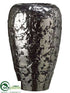 Silk Plants Direct Ceramic Vase - Silver Antique - Pack of 1