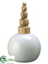 Silk Plants Direct Ceramic Container - White - Pack of 1