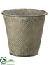 Silk Plants Direct Tin Bucket - Gray - Pack of 10