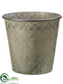 Silk Plants Direct Tin Bucket - Gray - Pack of 10