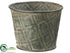 Silk Plants Direct Tin Bucket - Gray - Pack of 20