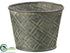 Silk Plants Direct Tin Bucket - Gray - Pack of 20