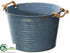 Silk Plants Direct Planter - Blue Whitewashed - Pack of 4