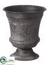 Silk Plants Direct Iron Urn - Gray - Pack of 4