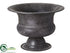 Silk Plants Direct Iron Urn - Gray - Pack of 2