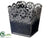 Laced Tin Container - Gray - Pack of 30