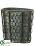 Silk Plants Direct Meshed Tin Bucket - Copper Galvanized - Pack of 12
