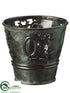 Silk Plants Direct Tin Pot - Gray - Pack of 12