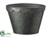 Silk Plants Direct Vintage Lace Tin Pot - Gray - Pack of 12