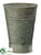 Silk Plants Direct Tin Bucket - Gray - Pack of 8