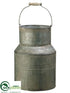 Silk Plants Direct Tin Bucket - Gray - Pack of 1