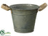 Silk Plants Direct Metal Container - Gray - Pack of 12