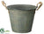 Metal Container - Gray - Pack of 6