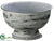 Footed Metal Container - Gray Whitewashed - Pack of 10