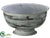 Footed Metal Container - Gray Whitewashed - Pack of 12