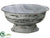 Footed Metal Container - Gray Whitewashed - Pack of 6