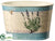 Tin Lavender Decoupage Pot - Cream Blue - Pack of 12