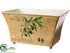 Silk Plants Direct Rectangular Pot - Beige Green - Pack of 12