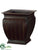 Tin Pot - Brown Antique - Pack of 2