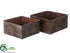 Silk Plants Direct Tin Pot - Rust - Pack of 4