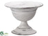 Silk Plants Direct Metal Urn - Rust Whitewashed - Pack of 4