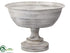 Silk Plants Direct Metal Urn - Rust Whitewashed - Pack of 3