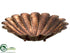 Silk Plants Direct Scalloped Metal Plate - Copper Antique - Pack of 2