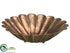 Silk Plants Direct Scalloped Metal Plate - Copper Antique - Pack of 2