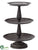 3-Tier Plate - Gray - Pack of 4