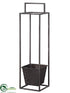Silk Plants Direct Metal Hanging Planter - Gray - Pack of 4