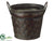 Silk Plants Direct Round Planter - Brown Dark - Pack of 96