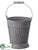 Tin Bucket - Gray - Pack of 8