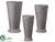 Tin Bucket - Gray - Pack of 2