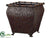 Square Footed Planter - Brown - Pack of 2