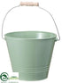 Silk Plants Direct Tin Bucket - Green - Pack of 12