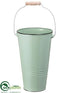 Silk Plants Direct Tin Bucket - Green - Pack of 8