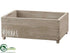 Silk Plants Direct Wood Box - Gray - Pack of 6