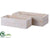 Wood Container - Whitewashed - Pack of 4