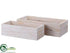 Silk Plants Direct Wood Container - Whitewashed - Pack of 4