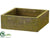 Silk Plants Direct Wood Box - Green - Pack of 6