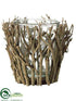 Silk Plants Direct Branch Container - Natural Clear - Pack of 8