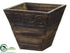 Silk Plants Direct Square Planter - Brown - Pack of 36